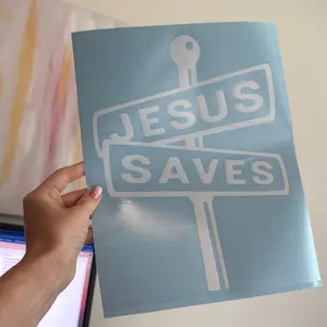 Jesus Saves Sticker | Fresh Ginger Designs, Oracal 651 Vinyl Vehicle Exterior Decoration