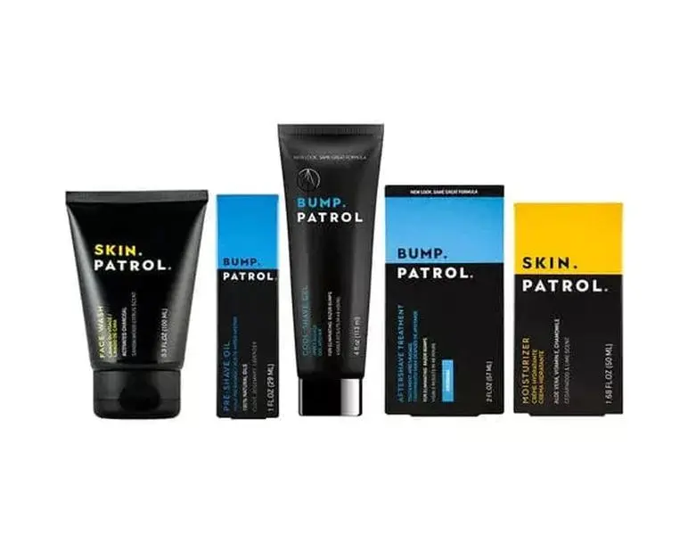 Bump Patrol Perfect Shave Kit (5-Piece Set) - Razor Bump & Ingrown Hair Treatment | Moisturizer + Shave Gel + Aftershave + Shave Oil + Face Wash
