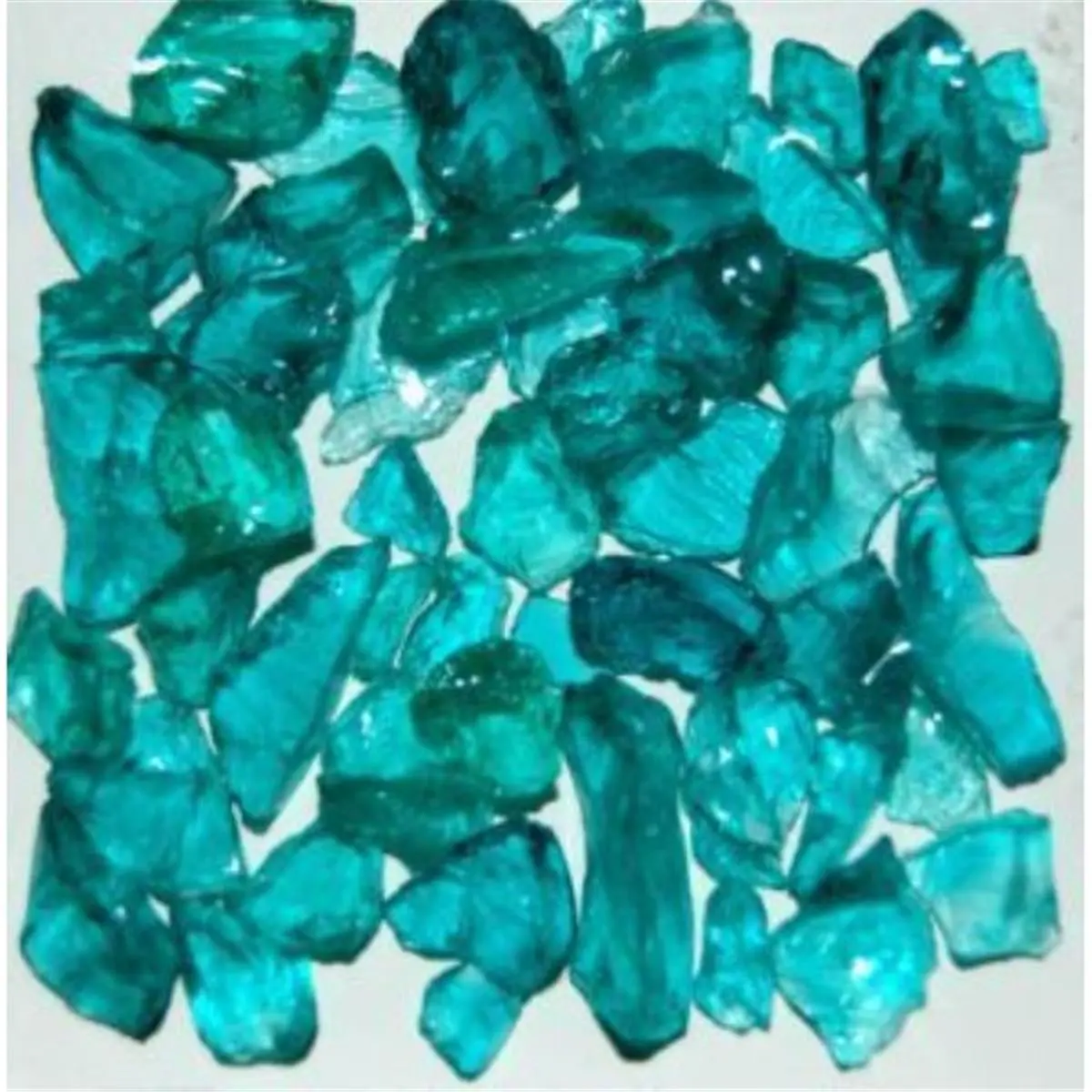 American Specialty Glass  Recycled Chunky Glass, Teal - Size 1 - 0.13-0.25 in. - 3 lbs, Diy Home Projects, Countertop Mix, Diy Decor, Aquarium Gravel