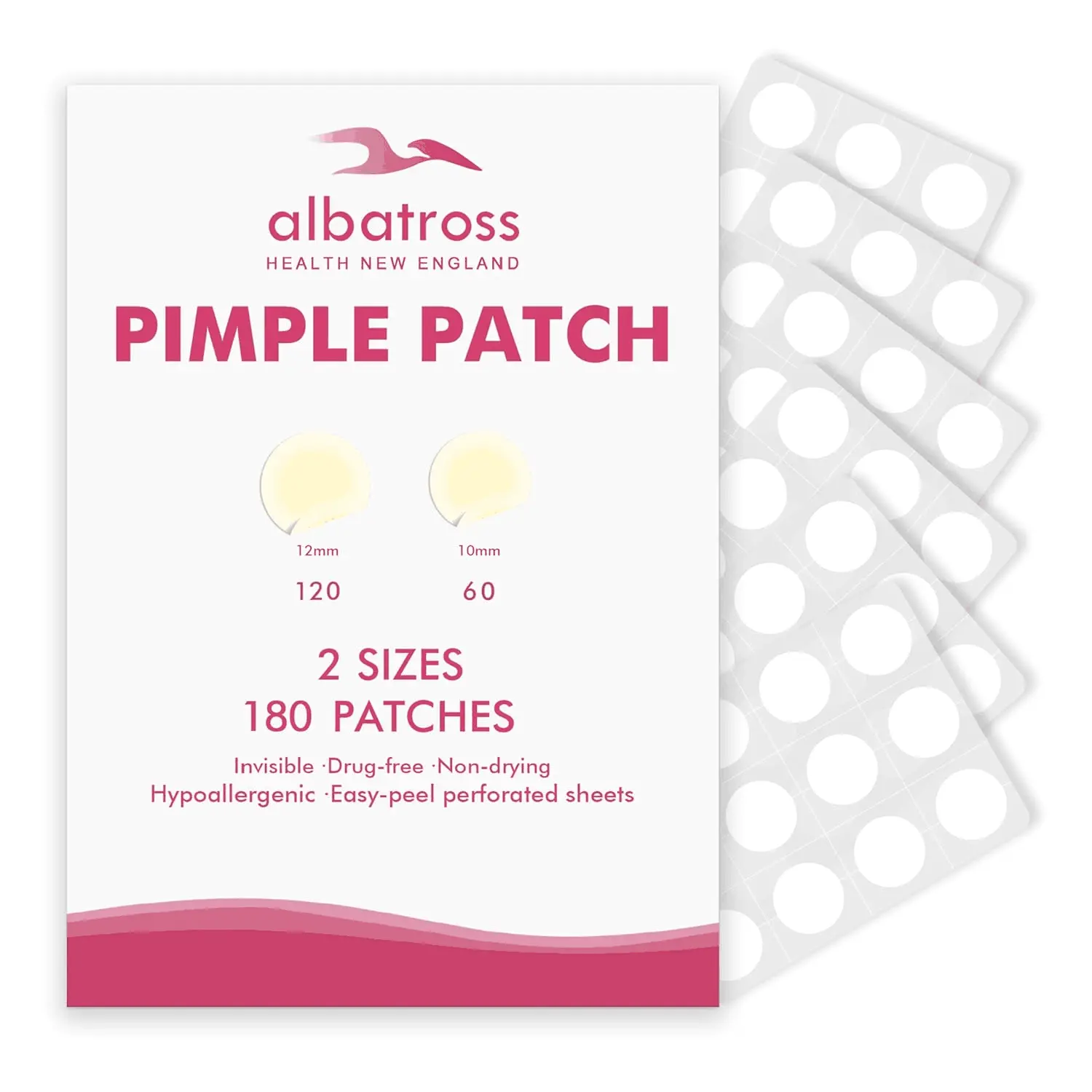 Albatross Health Acne Patches | DATE NIGHT READY | HIDE SPOTS IN 3S | Rapid Blemish Soothing | 180ct—Socialize Without Stress