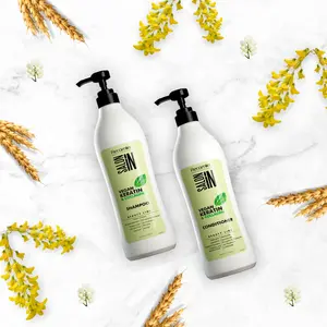 Vegan Keratin & Collagen Duo Shampoo & Conditioner Set 33.8fl.oz. | With Acacia Seyal Collagen & Corn, Wheat & Soy Proteins |Deep Hydration Strength & Softness | Cruelty-Free Salt-Free Silicone-Free Paraben-Free | Salon Results at Home