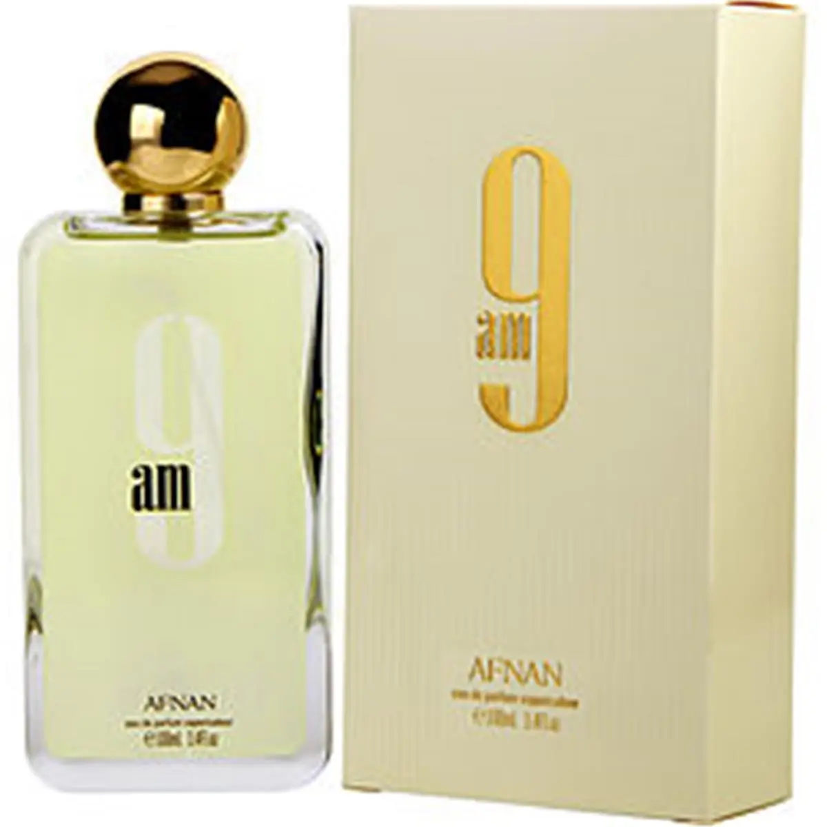 Afnan 9 AM Eau De Parfum, Long Lasting Alluring Unisex Fragrance with Spicy Mandarin, Orange Blossom & Woody Notes, 3.4 oz Spray, Alluring Fragrance, Custom Unisex Fragrance