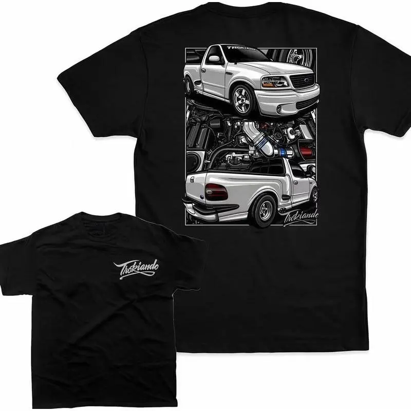 SVT Lightning Trokiando Graphic T-Shirt - Unisex Cotton Mens Clothing, Bold Streetwear Top for Truck Enthusiasts, Gifts for Him Guys Gifts T Shirts Funny Boxy Fit Sports Top, Gifts For Boyfriend, Good Graphic Tees