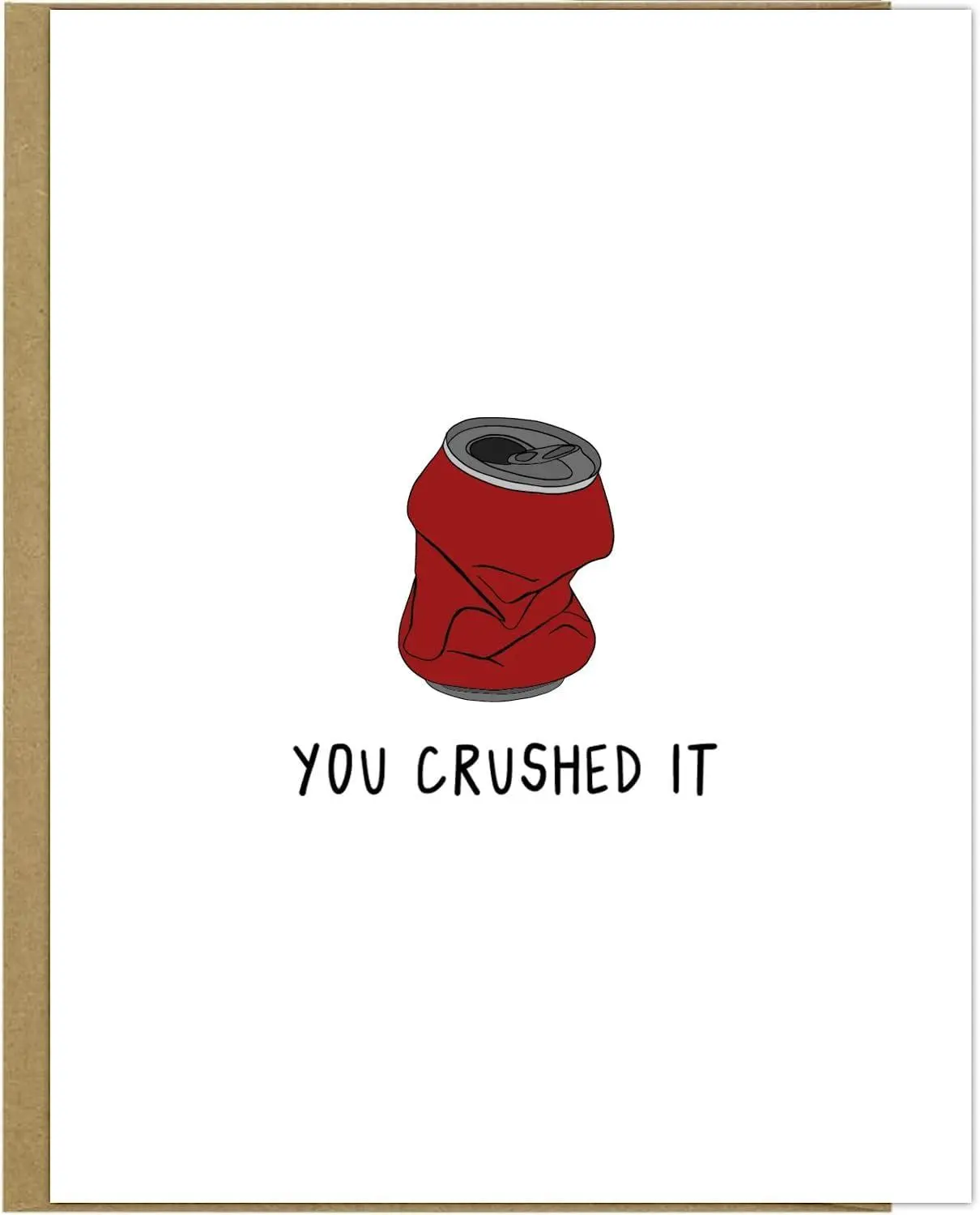 Funny Graduation Card, You Crushed It - Punny Congrats College & High School Grad Card