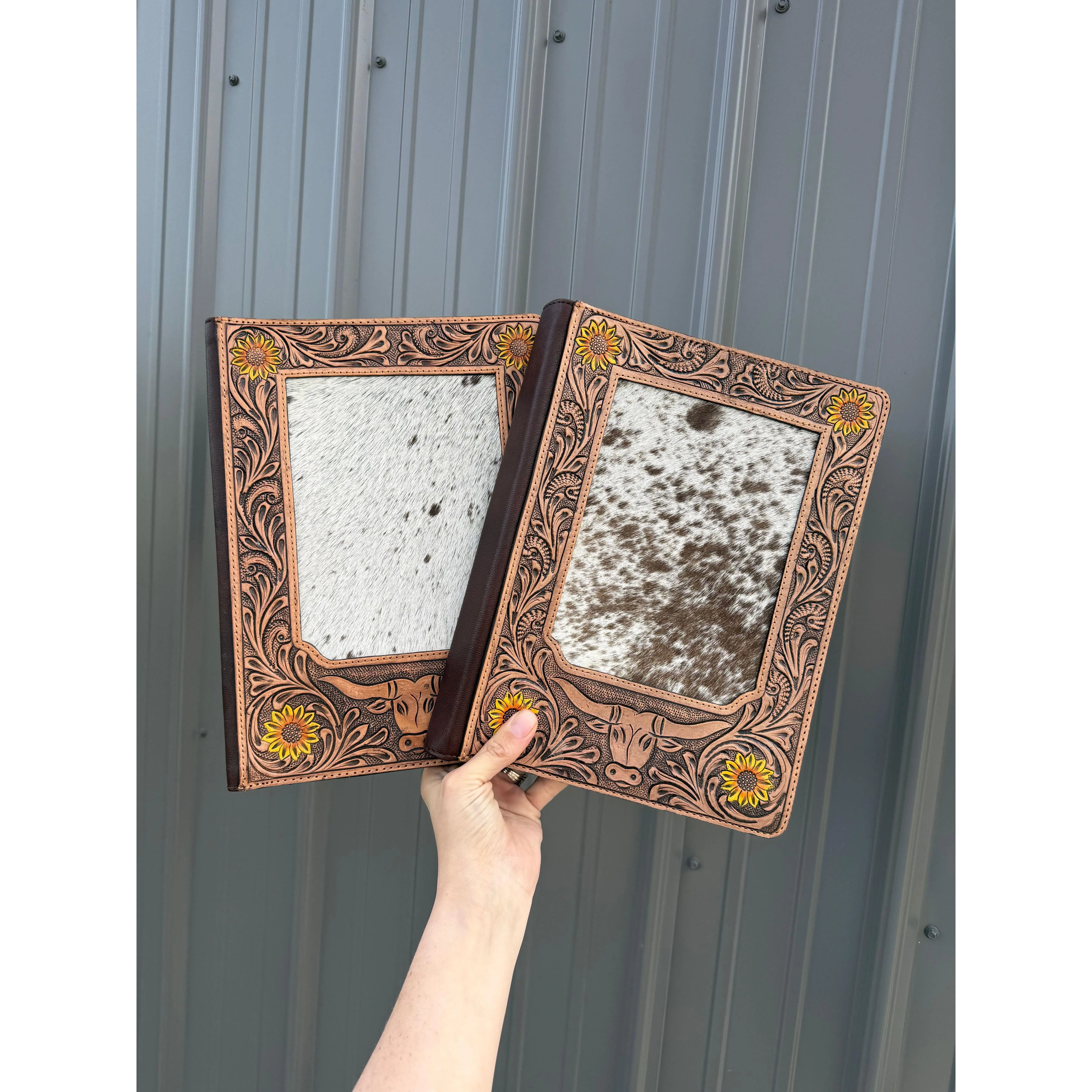 Genuine Leather and Cowhide Planner Folders