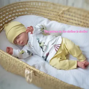 GUESSBELLY 20Inch 50cm Asleep Sleeping Baby Reborn Doll with 3D-paint Skin and Visible Veins (Soft Vinyl Limbs Cloth Body) Bebe Girl Princess Art Bath Toy for Kids Birthday Gift