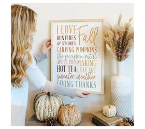 Sincere Surroundings 24" I Love Fall Collage Thin Frame