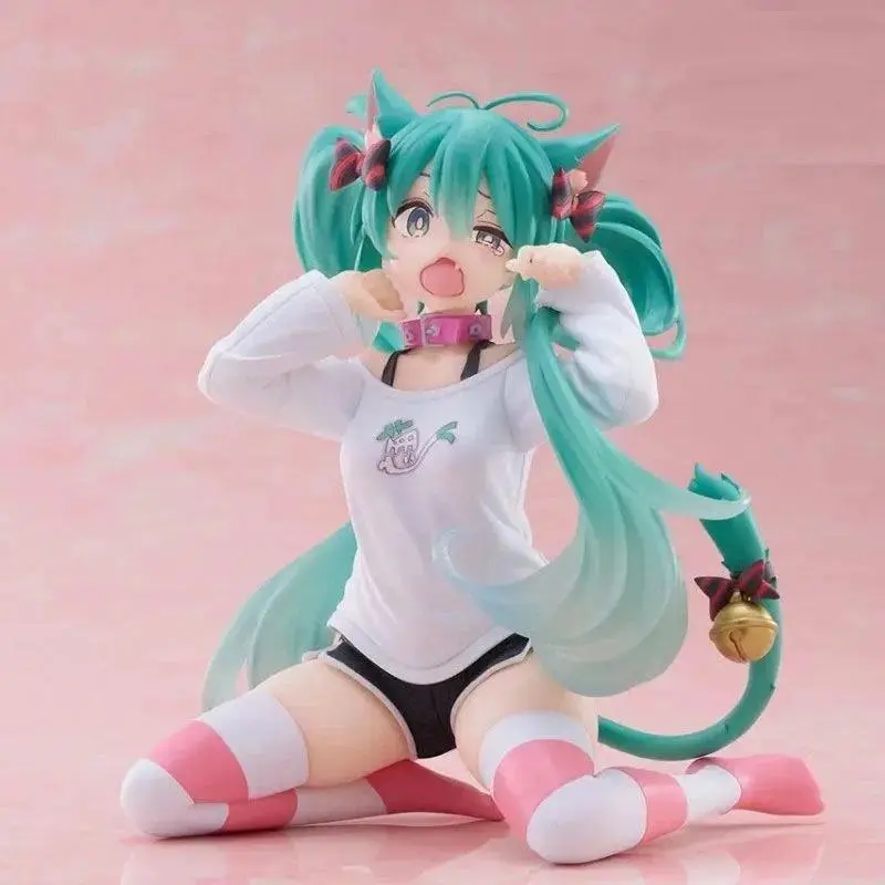Anime Hatsune Miku Figure Cute Cartoon PVC Model,t Collectible Action Figure for Women Girls Teens Fans Gift
