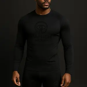 Vanish Mode Men's Compression Suits - Black with Gold Logo for Enhanced Performance and Comfort