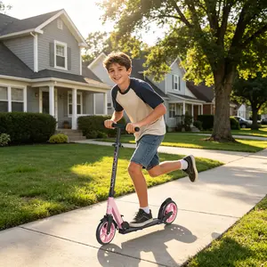Commugo T1 Kick Scooter for Kids 5-12, Teens, Foldable Lightweight Adult Scooter with 8 Inch Wheels, Hell a Grip, Max Load 240 LBS, Gift for Childs Adjustable Height Handlebars tiktokshopspringglowup summerwins,summerwins