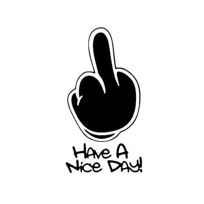 Colorful Middle Finger Bumper Stickers Pack - Water Resistant Vinyl Humorous Car Decals, Attitude Show Bold Personality Automotive Exterior Accessories for Cars' Windows or Body