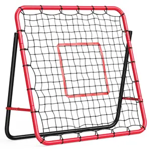 Rebounder Net with Quick-Switch Angle, Soccer/Baseball/Volleyball Pitchback Trainer for Control & Passing Practice, Easy Setup Great Gift for Kids, Teens & Adults