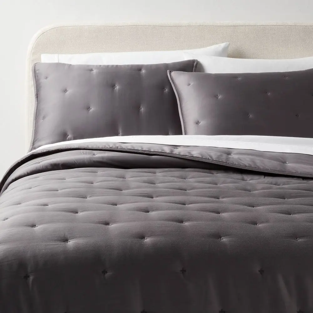 Full/Queen TENCEL Lyocell Comforter and Sham Set Khaki - Threshold
