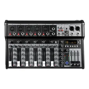 Professional DJ Audio Mixer (4/7 Channels Optional) | Supports USB, MP3, and Computer Inputs, Features 16 Built-in Preset Sound Effects with DSP Technology, Efficiently Adapts to Streaming Recording Scenarios in DJ Studios, Alloy Construction, Computer Sy