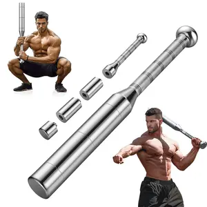 Adjustable Macebell Clubbell for Strength Training,6-in-1Premium Steel Weighted indian Clubbell for Full Body,Muscles, Shoulder/Grip/Forearm Training & Stretching withNon-Slip Knurled Handle