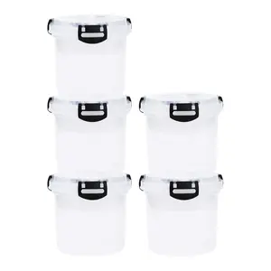 REGALWOVEN 5 Pack Food Storage Containers with Lids, Plastic Meal Prep Food Containers, Leakproof Reusable Lunch Box for Microwave 5 Pack Transparent