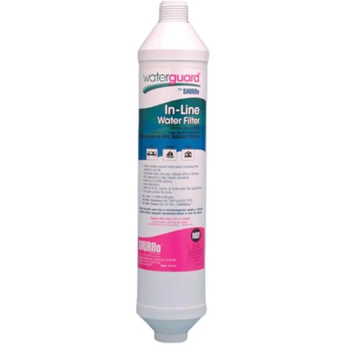 212 MAIN Shurflo Universal In-Line Water Filter - In-Line Design, Durable Materials, Efficient Filtration, Safety, Reliability for Household, Kitchen Appliances & Any Occasion, Yes
