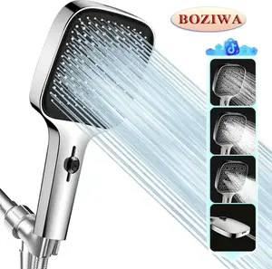 BOZIWA Shower Head with High Pressure, Handheld Multi-Mode Spray, Adjustable Nozzle, Anti-Clog Design