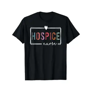 Hospice Nurse T-Shirt Men's Black Cotton Round Neck Shortsleeve Casual Streetwear Top S-3XL Sizes Tshirt