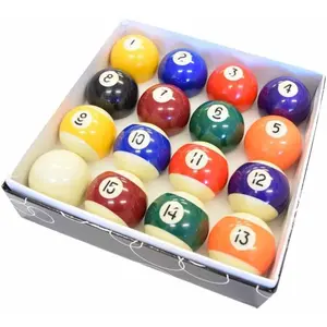 Regulation Size 2-1/4" Full 16 Pool Table Billiard Ball Set