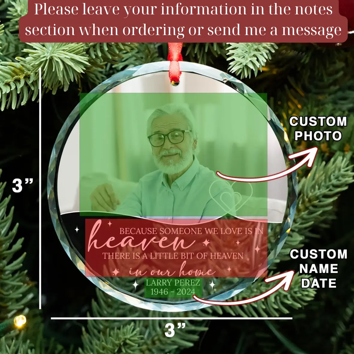 Personalised Daddy Christmas Tree Ornament, Daddy Christmas Baubles, Daddy Christmas Gift, Personalised Daddy Keepsakes, Christmas Presents