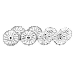 Central Diamond Center Oversized Earring Backs –4 Pairs 7mm & 8.2mm Universal Replacement Hypoallergenic