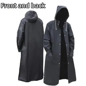 Adult Waterproof Long Raincoat, Unisex, Thick Design, Full Body Cover, Rainproof, Rainy Season, Suitable for Outdoor Activities, Hiking, Travel, Fishing, Rock Climbing