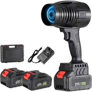 20V Cordless Mini Turbo Leaf Blower, 30000RPM Handheld Snow Blower with 2 X 3.0Ah  & Charger, Ultra-Light, 55m/s for /Lawn/Garage Cleaning and Snow Removal