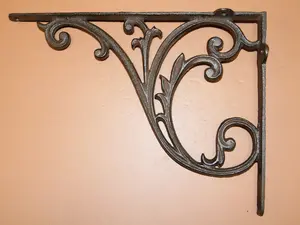 Extra Large Decorative Shelf Brackets with Intricate Scroll Design for Home Decor and Furniture Support