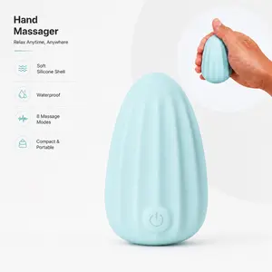 Rechargeable Hand Massager, Portable 8 Modes Hand Massage Device for Hand Soreness, Wrist & Finger Relaxation, Light Blue Adjustable Massager Gift for Men Women anniversary gift for him