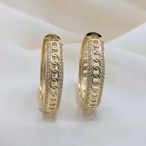 Gold filled medium hoops