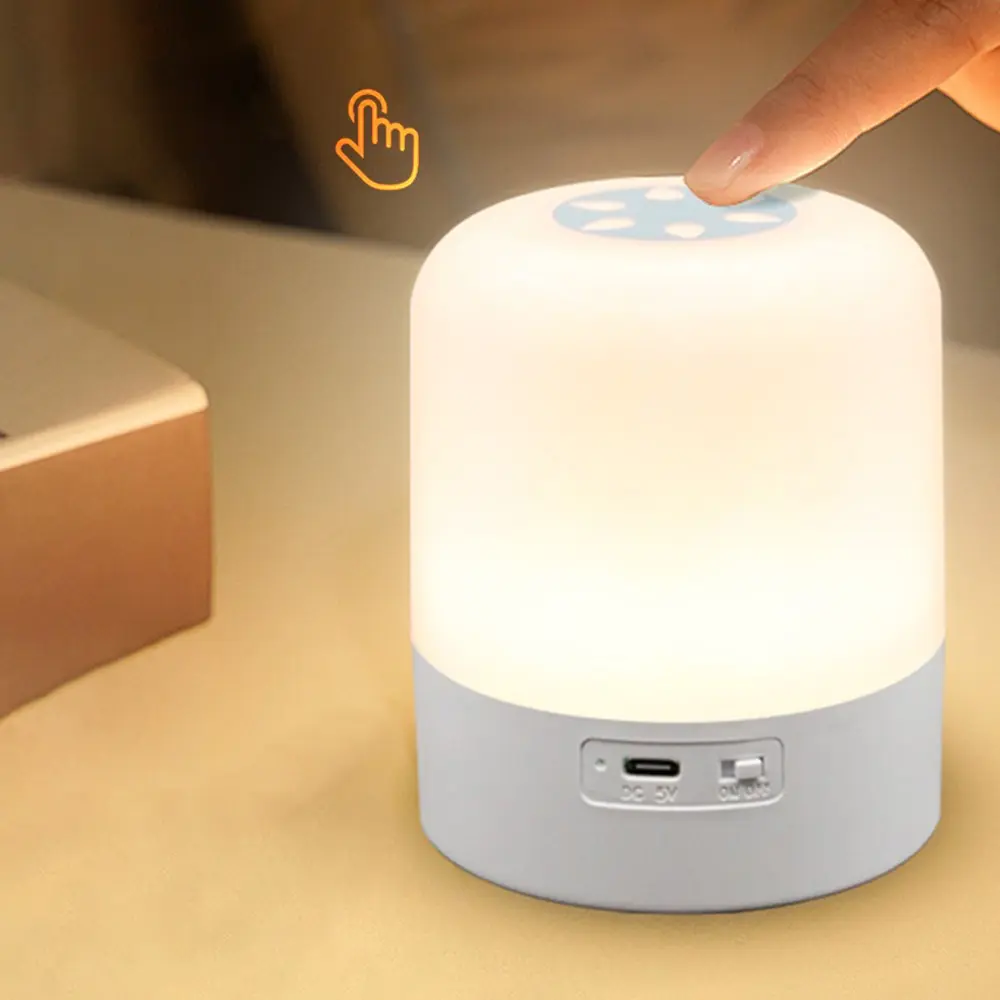 Portable LED Night Light, Rechargeable Night Light, Led Nightlight, Compact Cordless Table and Bedside Lamp, LED Touch Light, Rechargeable USB Lamp, Usb Powered Lamp, Ideal for bedrooms, living rooms, kitchens Warm light/White light, Bedroom Lighting