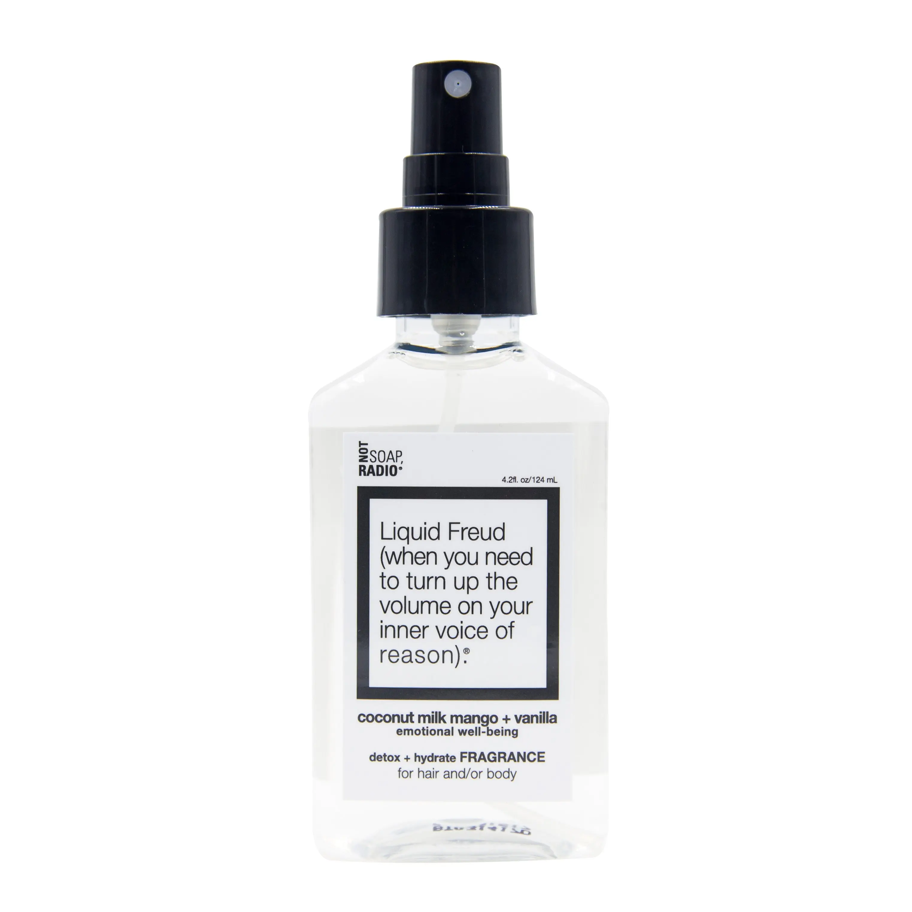 Liquid Freud Fragrance - Coconut Milk Mango Vanilla Mist for Hair & Body - Cruelty-Free with Argan Oil & Peppermint Extract - 4.25 oz