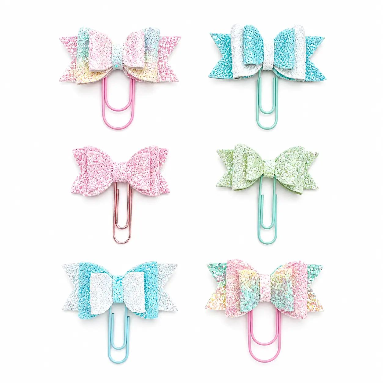 Bling Paperclips set of 6 Cute Planner Clips Budget Binder Accessories