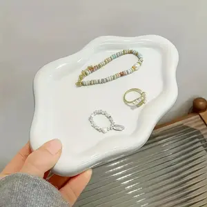 Cloud-Shaped Jewelry Display Tray, Single-Layer Storage Box, Jewelry Storage Unit, Perfume Stand, Cosmetic Storage, Home Decor, Living Room, Desktop Decoration, Wedding Gift