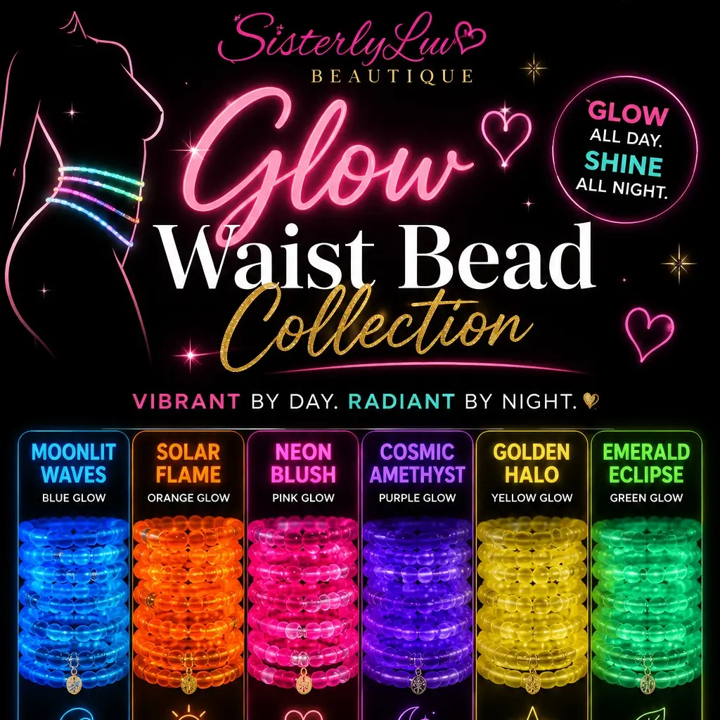 Glow Collection Waist Beads, Fashion Costume Body Jewelry Body Chain for Women