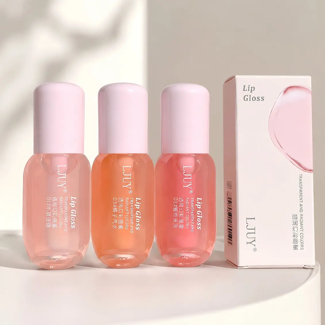 3 Count Plumping Lip Gloss Set, 3-in-1 Balm+Oil+Gloss - Nourishing Lipgloss - Shine & Hydration Moisturizing Hydrating Glossy Lip Stick for Girls & Women Plumping Lip Plumper Gift for Fall Christmas Lipstick Skincare Hydrate Lip Serum Makeup Tinted