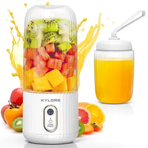 Portable Blender with 2 Travel Cups (12oz + 10oz) - Rechargeable, Easy-Clean Design, Includes Charging Cable - Essential Home Juicer & Smoothie Maker