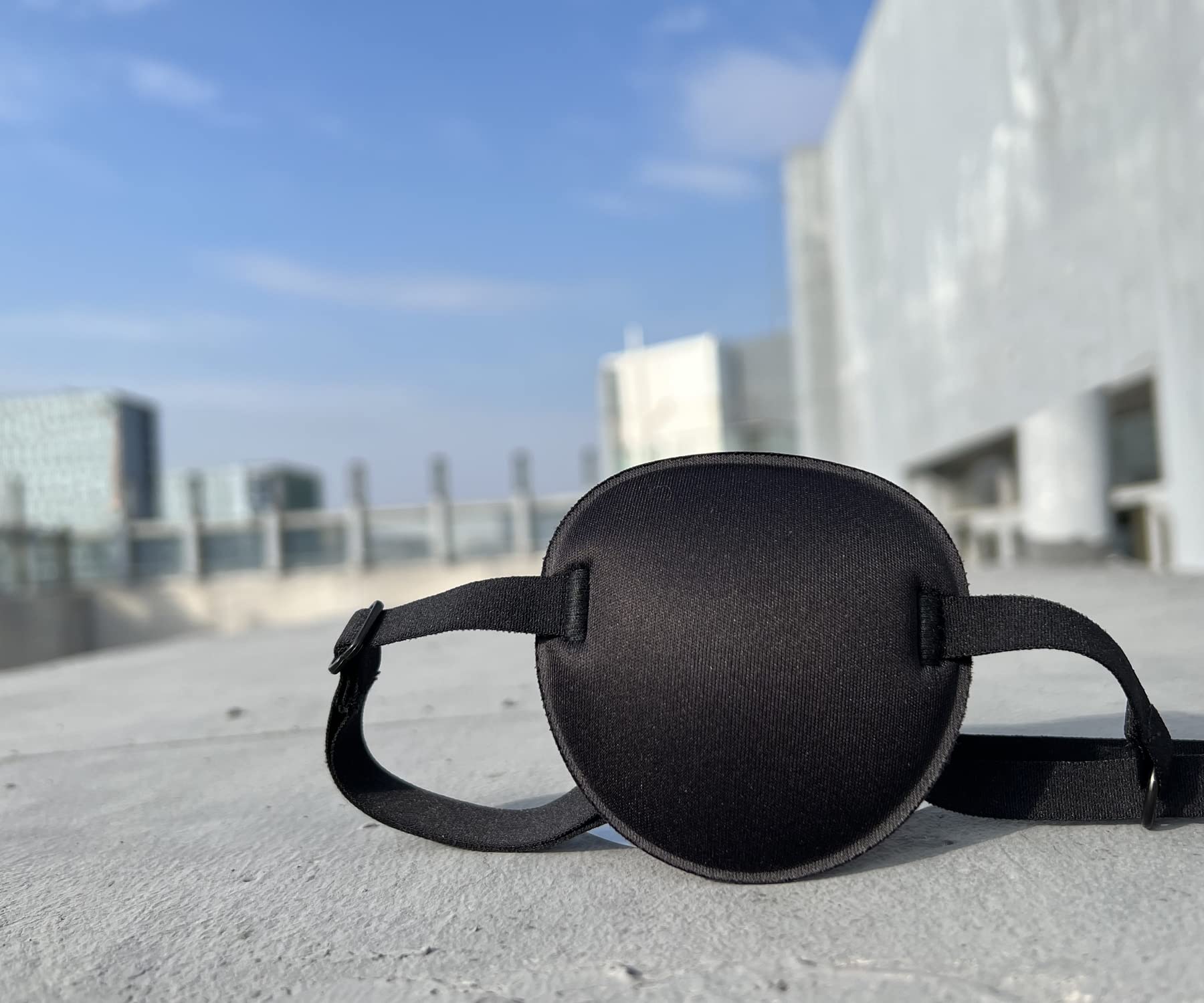 Adjustable Eye Patch (2 Pack) - Breathable Medical Eye Patch for Amblyopia & Lazy Eye Treatment, Left/Right Eye Occlusion, Comfortable for Kids and Adults, Black