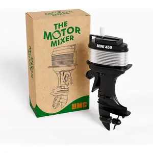 The  Mixer by HMC - Novelty Boat  ffee Mixer Wind-Up Outboard Mini Boat  Stirrer  Beverage Works with Cups, Mugs, & Glasses -  Drink Mixing Gadget