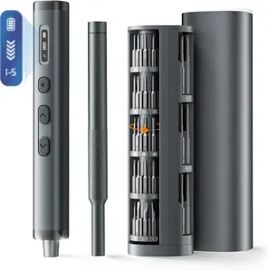 Electric Screwdriver with OLED Smart Display, 80 in 1 Mini Precision Screwdriver Set, 0.5N.m High Torque, Magnetic Storage Case, Rechargeable Cordless Repair Tool Kit for PC, PS5, Laptop, Camera