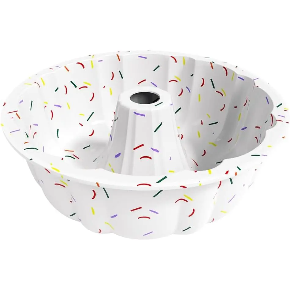 10-Inch Non-Stick Monkey Bundt Cake Pan - Reusable Mold, Flexible Baking Supplies for Jello, Gelatin Cheesecake, Pumpkin Flan Maker (1)