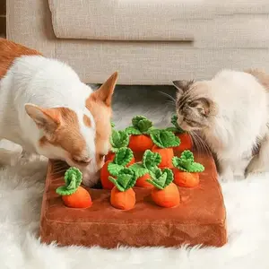 Plush Pet Toy Carrot for Dogs, Durable Chew-Friendly Design, Interactive Sensory Puzzle and Snuffle Mat for Playtime