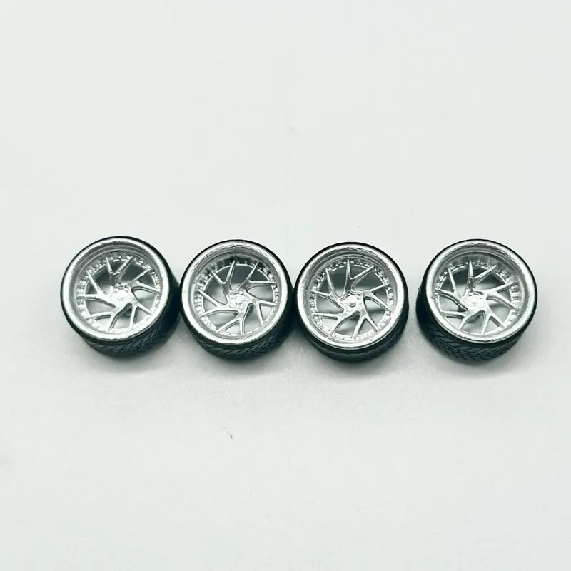 12mm Chrome Rucci Mega Rep Specialty Wheels for 1:64 Scale