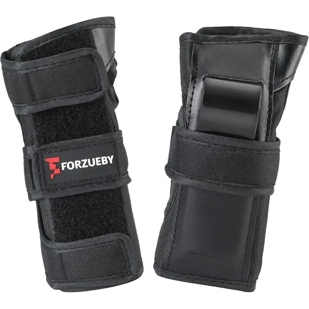 Unisex Adjustable Velcro Wrist Guards (1 Pair) - Protective Gear with Palm Width Sizing for Extreme Sports, Roller Skating and Snowboarding, Adult/Kids Sports Protection, Polyester/Eva, Roller/Skateboard