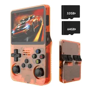 R36S Retro Handheld Game Console: 3.5 Inch IPS Screen Linux System Built-in 32GB+64GB and 1.5W+ Games Preinstalled Emulator System
