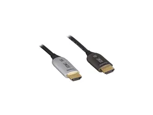 Nippon Labs 50ft. Hybrid Active Optical Fiber HDMI Plenum Rated Cable, 4K@ 60Hz, High Speed HDMI2.0 AOC (Active optical cable) Cable, 30HM2-10HM-PAOC4K-50