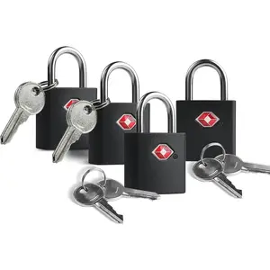 TSA Locks for Luggage with Keys, Suitcase Luggage Locks TSA Approved 4 Pack, Small Padlock with Key, Travel Safe Mini Keyd Padlock for Suitcase, Backpack, Zipper, Bag, Locker, Gun Case