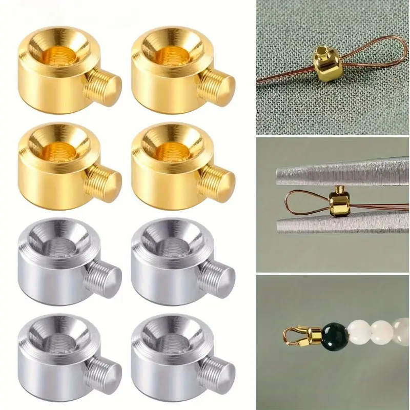 Stopper Beads Bead Caps for Handmade Bracelets, Necklaces, Earrings, Keychains, Anklets, Crimp Beads for Jewelry Making, Spacer Beads Stopper Crimp Charms for Bracelet Necklace Ends DIY Beading Accessories DIY Jewelry Decoration, Jewelry Making Supplies