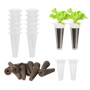 Hydroponic Grow Sponges with Seed Grow Baskets (24 Pcs)